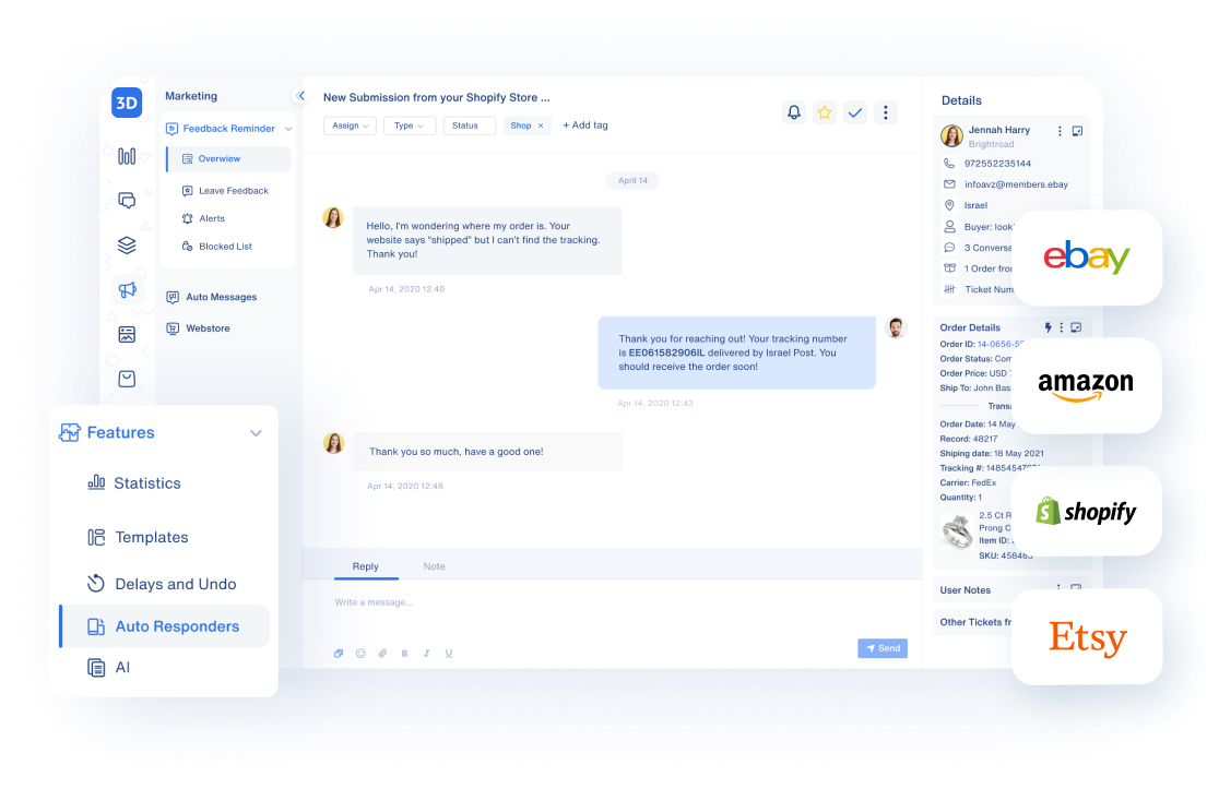Helpdesk for Amazon 3Dsellers